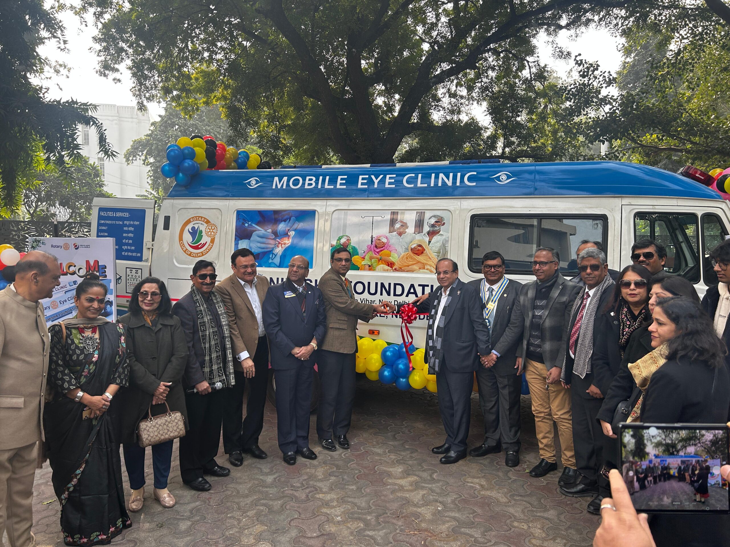 Nimisha Foundation free eye camp in a rural area